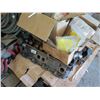 Image 8 : Pallet of Air Hoses, Cart Align, Engine Head, Rollers, Wheels, Parts, etc