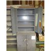 Image 2 : Qty 2 Stacking Gray 2-Door Cabinets w/ Inner Shelving