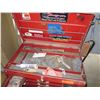 Image 2 : Qty 2 Stacking Toolboxes: Red Proto 12-Drawer & Black 4 Drawer w/ Contents