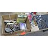 Image 1 : Misc Tools: Ratchet & Socket Set, Weiser Lock Door Knobs, Bit Sets, Locks, etc