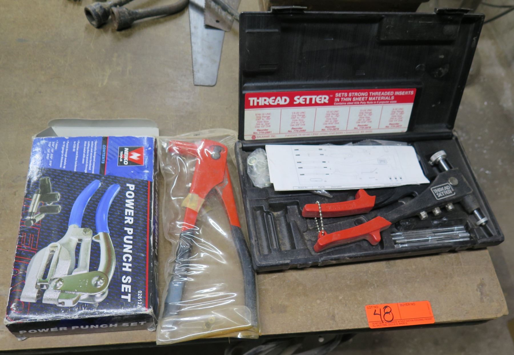 Napa Thread Setter Kit in Box, Power Punch Set, etc