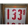 Image 2 : Modern Metal Products White/Red Changeable Gas Price Signs