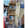 Image 2 : Yellow Metal 2-Door Storage Cabinet 24"x18"x78" & Contents
