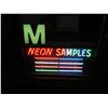 Image 2 : Vintage 'Neon Samples' 8 Color Lighted Display 34"x24"x9"