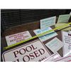 Image 8 : Multiple Misc Signs: Pool Closed, Designated Smoking Area, Tenant Rules, etc