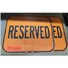 Image 1 : Qty 2 Signs: Orange Reserved 12.5"x10.5"