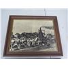 Image 2 : Qty 2 Black & White Cement Mixer/Earth Movers Prints in Wood Frames