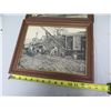 Image 8 : Qty 2 Black & White Cement Mixer/Earth Movers Prints in Wood Frames