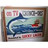 Image 2 : Vintage Paper Sign: "Crunch and Des" Presented by Lucky Lager 28"x22"