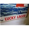 Image 3 : Vintage Paper Sign: "Crunch and Des" Presented by Lucky Lager 28"x22"