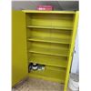 Image 2 : Metal Yellow Flammable 2-Door Storage Cabinet 43"x18"x65"