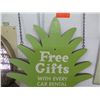 Image 2 : Vintage Sign: Pineapple Shape Free Gifts w/ Car Rental 23"x48"
