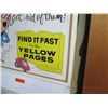 Image 2 : Vintage Paper Sign: Find it Fast in the Yellow Pages 37"x22"