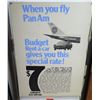 Image 1 : Vintage Paper Sign: Pan Am Budget Rent a Car Special Rate 38"x28"