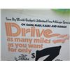 Image 2 : Vintage Sign: Budget Rent a Car Special Offer 44"x28"