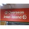 Image 2 : Airport Sign: Overseas & Inter-Island w/ Arrows 57"x15"