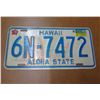 Image 1 : Vintage License Plate: Hawaii 6N-7472 Aloha State w/ 1980 Sticker