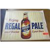 Image 1 : Vintage Paper Sign: Enjoy Regal Pale Beer  27"x22"