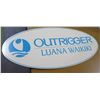 Image 1 : Metal Oval Sign: Outrigger Luana Waikiki 36" Length