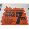 Image 2 : Vintage Paper Sign: Rental Car Special Offer 28"x44"