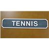 Image 1 : Wall Mount Metal Sign: Tennis 24" Length