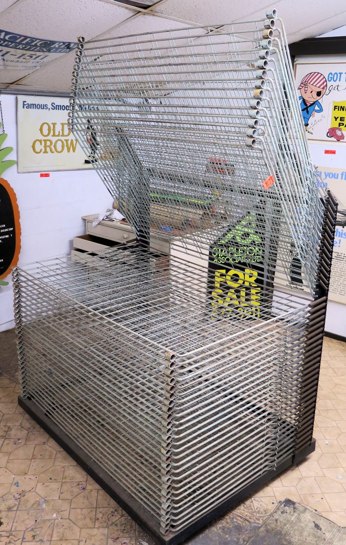 Commercial Metal Wire Sign Drying & Storage Rack (available for pick-up ...