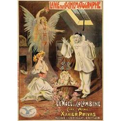 French mute movie poster - COLOMBINE