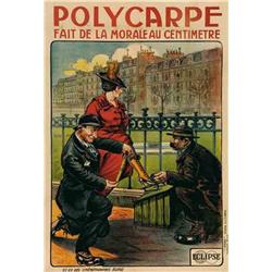 French mute movie poster - POLYCARPE