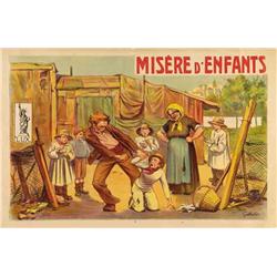 French mute movie poster - MISERE