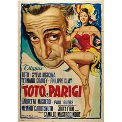 Italian movie poster - TOTO' A PARIGI