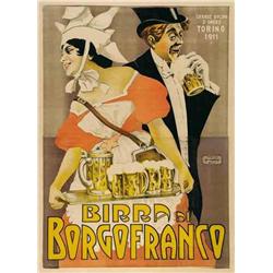 Italian advertising poster, beverage