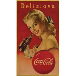 Italian advertising poster - COCA -COLA