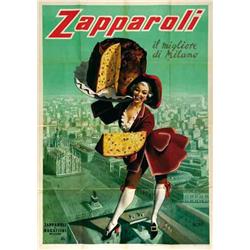 Italian advertising poster, food
