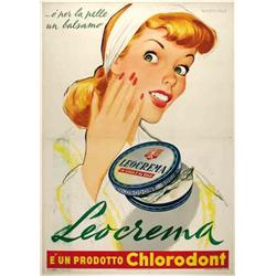 Italian advertising poster - LEOCREMA