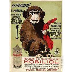 Italian advertising poster - MOBILOIL