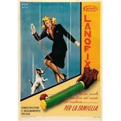 Italian advertising poster - LANOFIX