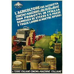 Italian advertising poster, agriculture