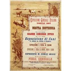 Italian advertising poster, exhibitions