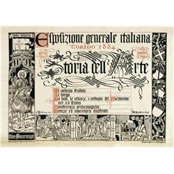 Italian advertising poster, exhibitions