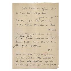 Manuscript - MUSSOLINI