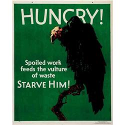 American propaganda poster - HUNGRY!