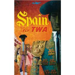 Advertising poster, aviation - FLY TWA