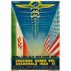 Advertising poster, aviation - CROCIERA