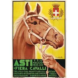 Advertising poster, horses  - ASTI