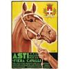 Advertising poster, horses  - ASTI