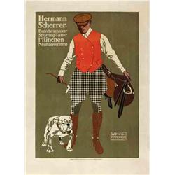 Advertising poster, horses  - HERMANN