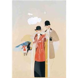 Advertising poster, horses  - LA MODA