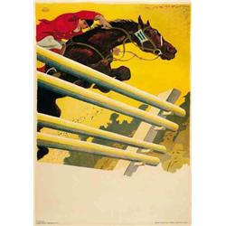 Advertising poster, horses