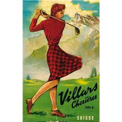 Advertising poster, golf  - VILLARS