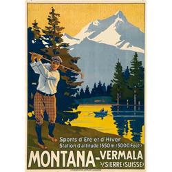 Advertising poster, golf  - MONTANA